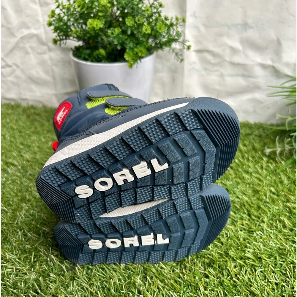 SOREL CHILDREN'S WHITNEY™ |I STRAP BOOT Uniform Blue, Cherrybomb size 5 new